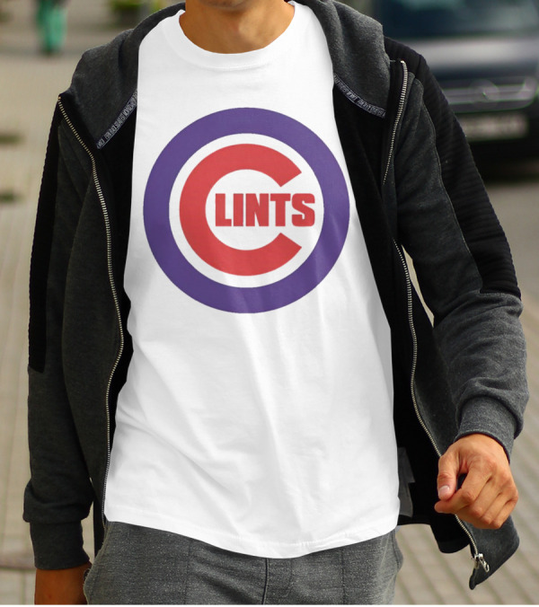 Clints Big C Chicago Cubs Logo Parody Purple Circle T-Shirt