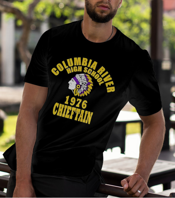 Columbia River High School 1976 Chieftain Indian Head T-Shirt