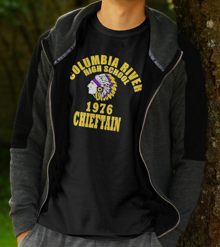 Columbia River High School 1976 Chieftain Indian Head T-Shirt