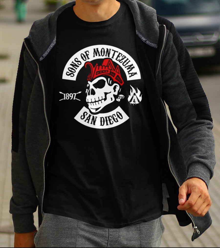 Sons Of Montezuma San Diego 1897 Skull T-Shirt