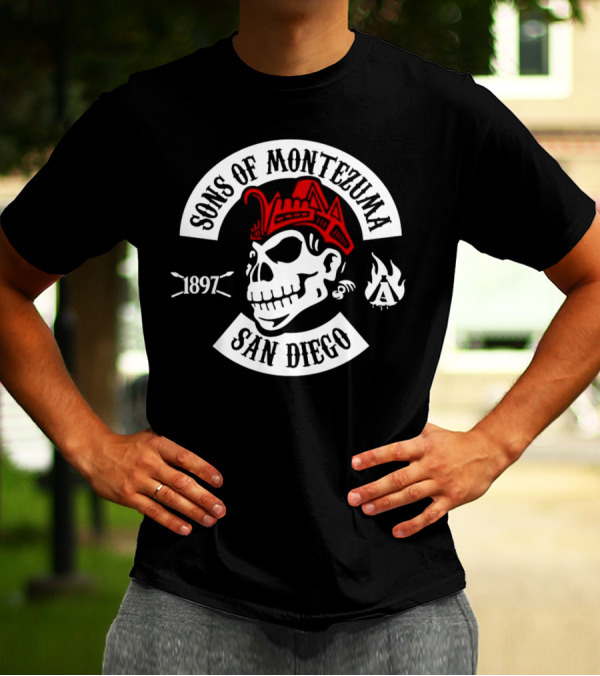 Sons Of Montezuma San Diego 1897 Skull T-Shirt