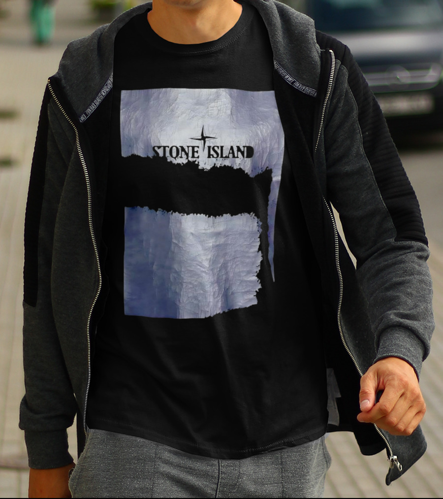 Stone Island Vintage Weathered Iceberg Texture T-Shirt