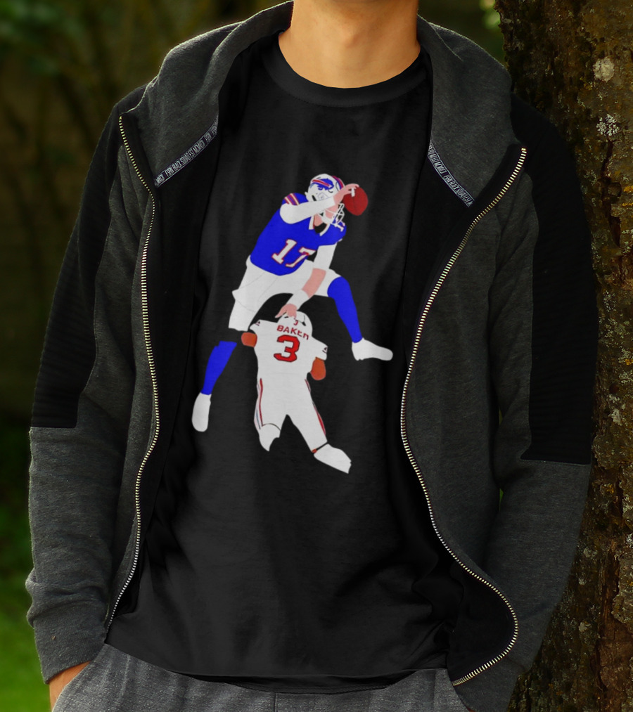 The Most Overrated QB Josh Allen Over Baker 3 Football Play T-Shirt