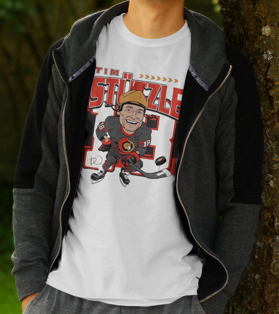 Tim Stützle Ottawa Senators Hockey Number 18 Caricature T-Shirt