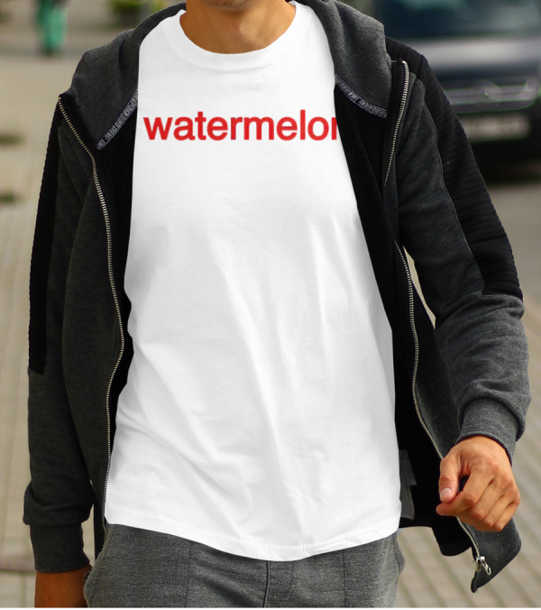Calum Hood Watermelon Text Red T-Shirt