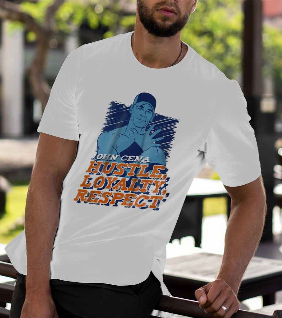 John Cena Hustle Loyalty Respect Blue Cap T-Shirt