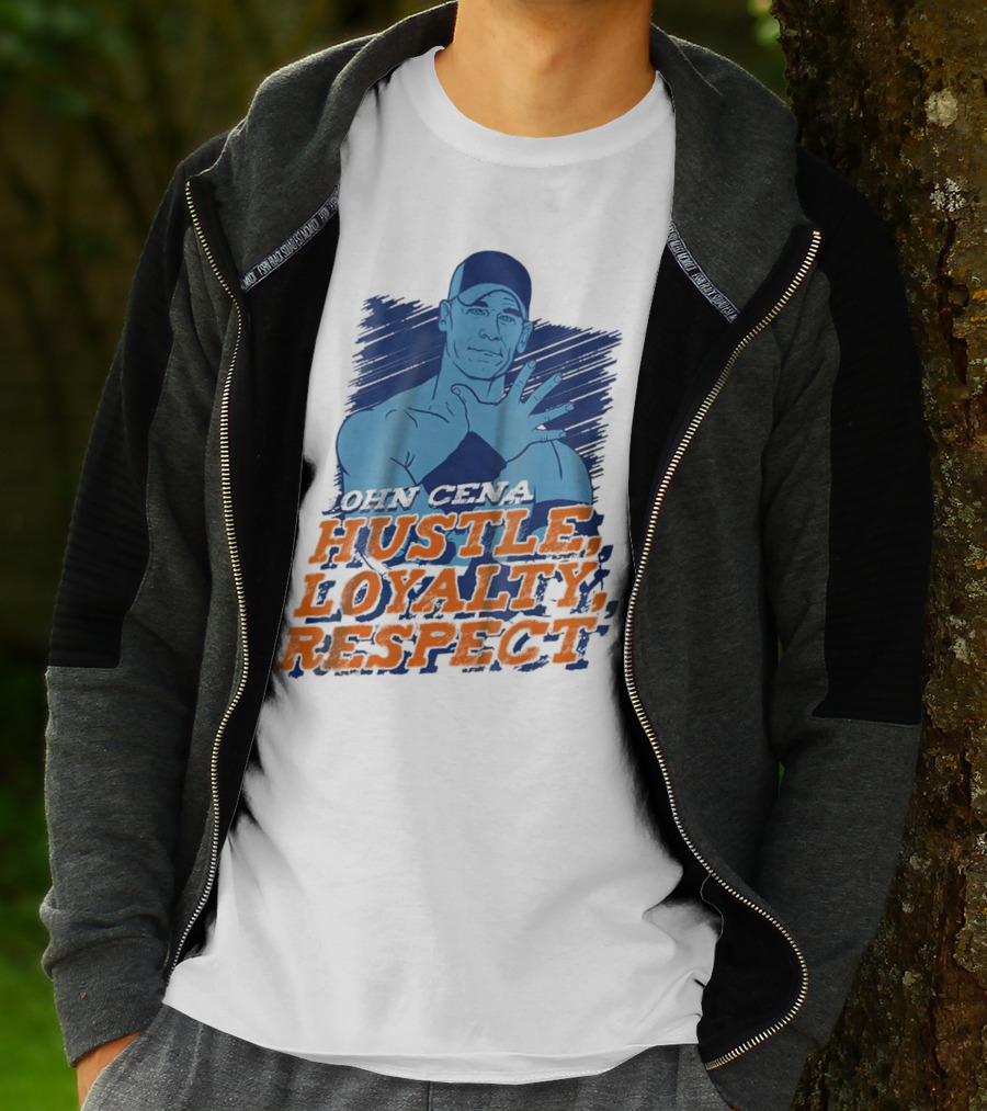 John Cena Hustle Loyalty Respect Blue Cap T-Shirt