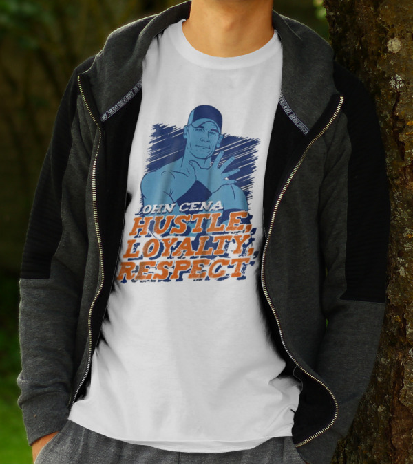 John Cena Hustle Loyalty Respect Blue Cap T-Shirt