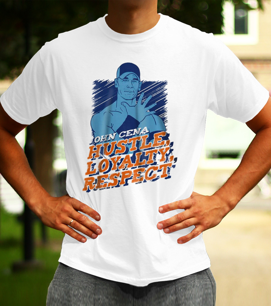 John Cena Hustle Loyalty Respect Blue Cap T-Shirt