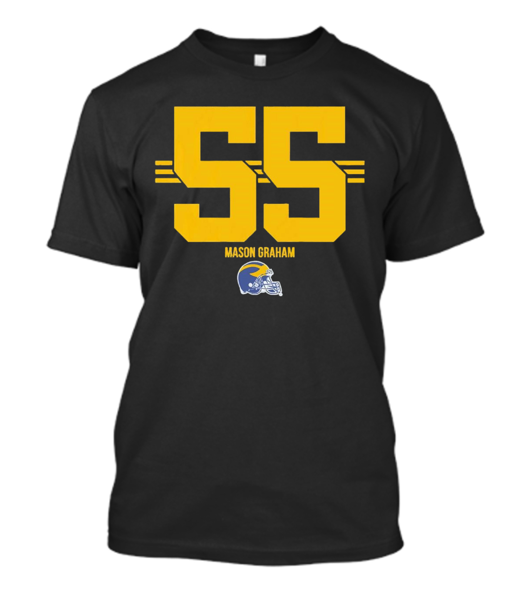Michigan Wolverines Football Mason Graham 55 Helmet T-Shirt