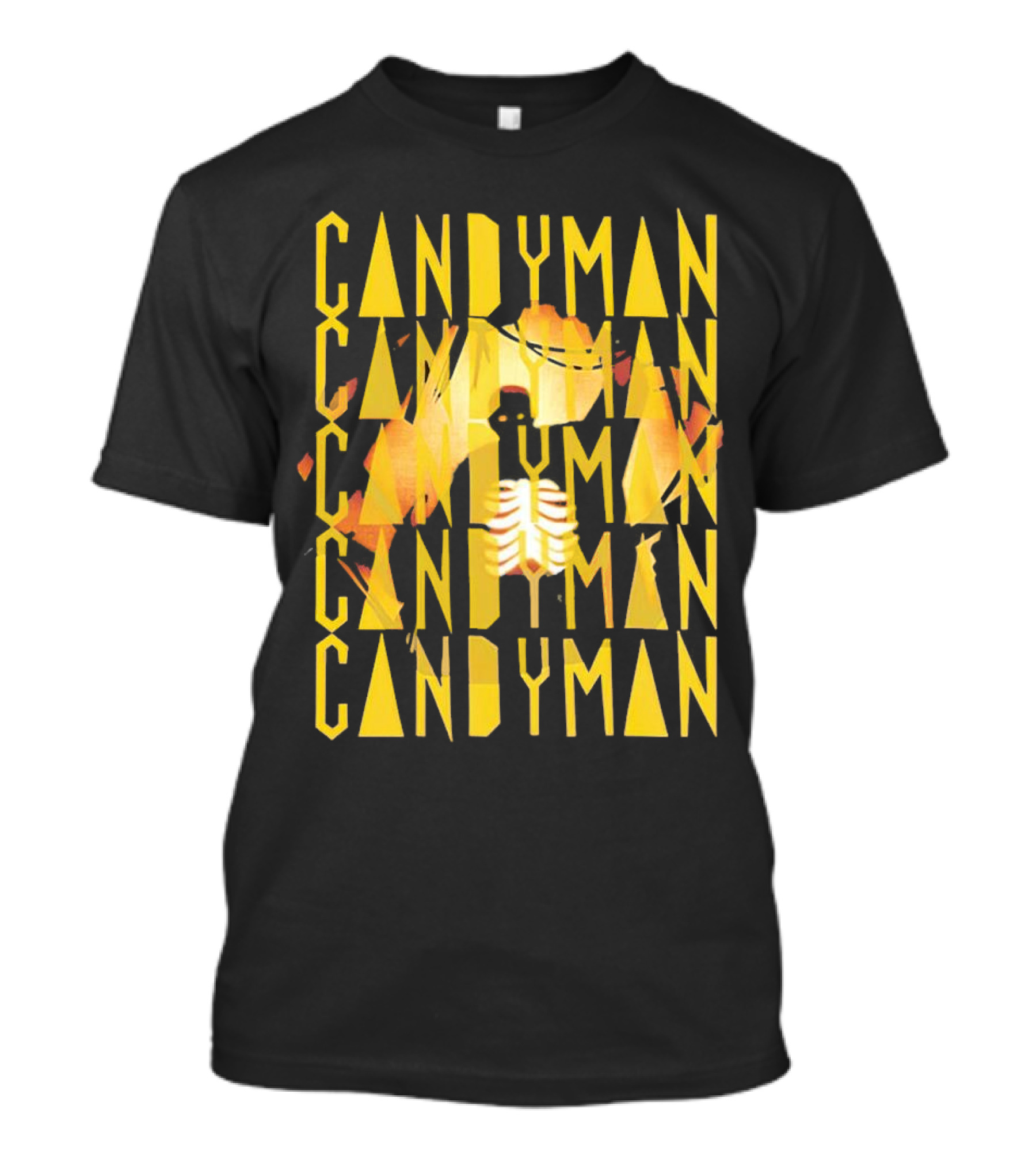 Candyman Movie Typography With Honeycomb And Ribcage T-Shirt