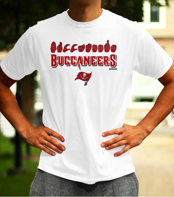 Buccaneers Hand Sign Language With Tampa Bay T-Shirt