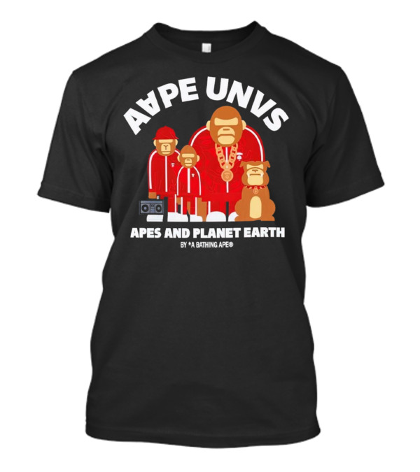 AAPE UNVS Apes And Planet Earth By A Bathing Ape T-Shirt