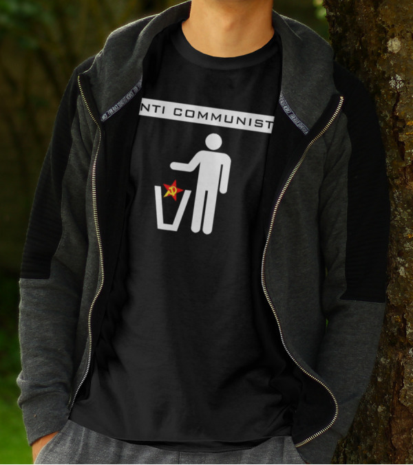 Anti Communist Throwing Away Soviet Hammer And Sickle T-Shirt