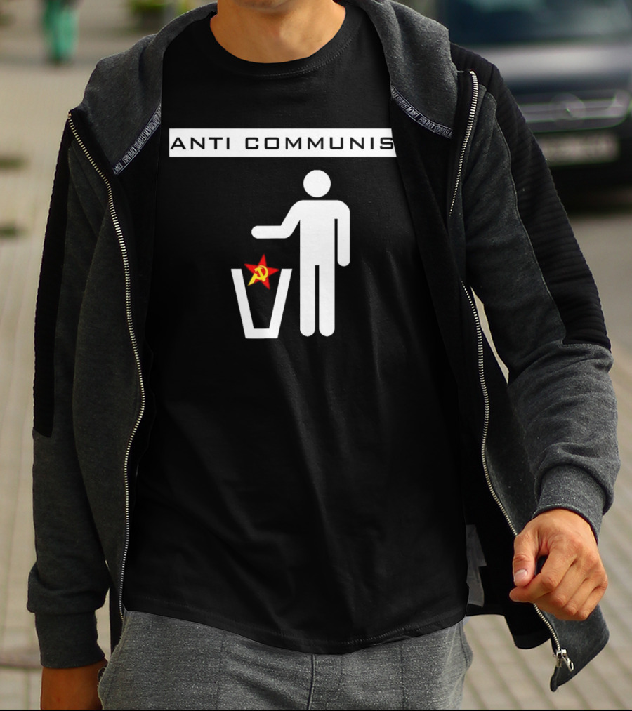 Anti Communist Throwing Away Soviet Hammer And Sickle T-Shirt