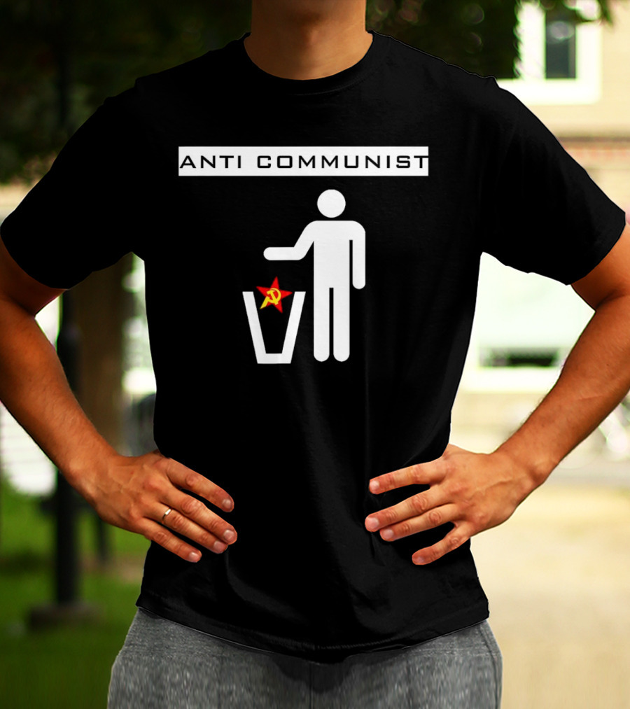 Anti Communist Throwing Away Soviet Hammer And Sickle T-Shirt