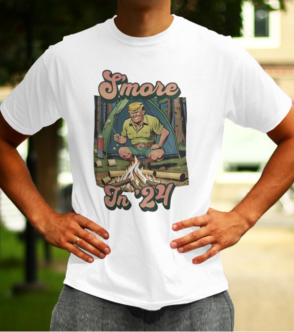 S’more In 24 Camping Scene With Fire And Tent T-Shirt