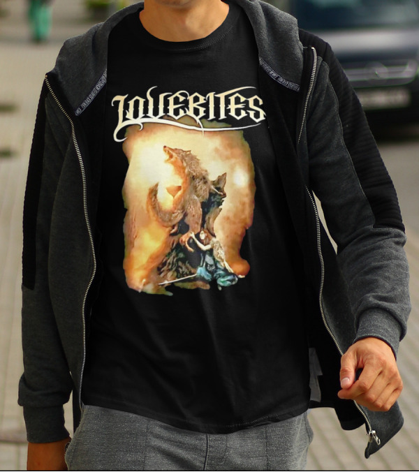 LOVEBITES Wolf Warrior Art With Knight And Sword T-Shirt