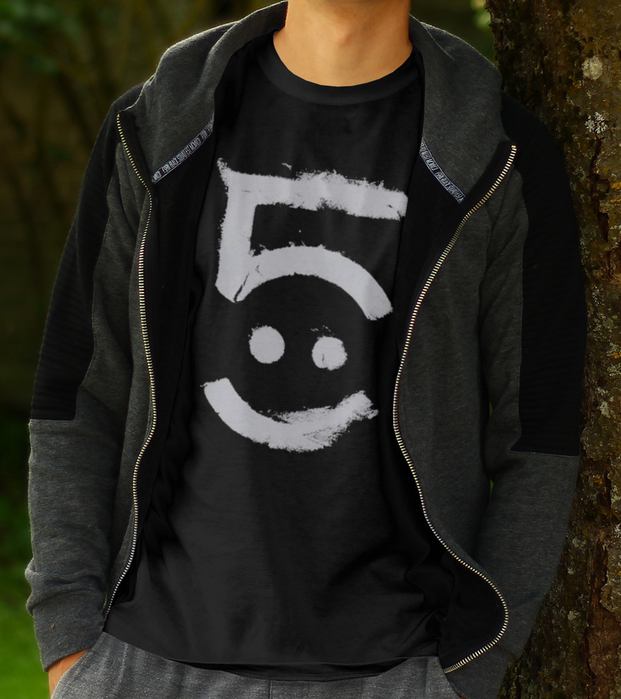 Awolnation Five Smiley Face Brushstroke T-Shirt