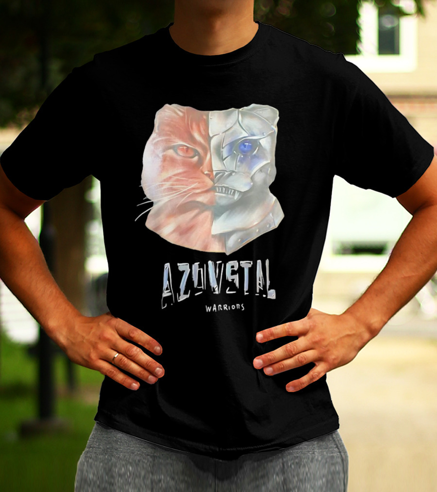 Azovstal Warriors Cat Dual Face Fusion T-Shirt