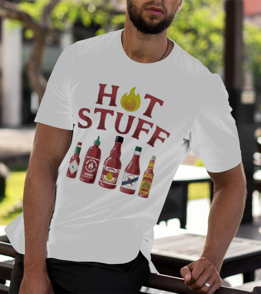 HOT STUFF Hot Sauce Bottles Collection Hottah The Bettah T-Shirt