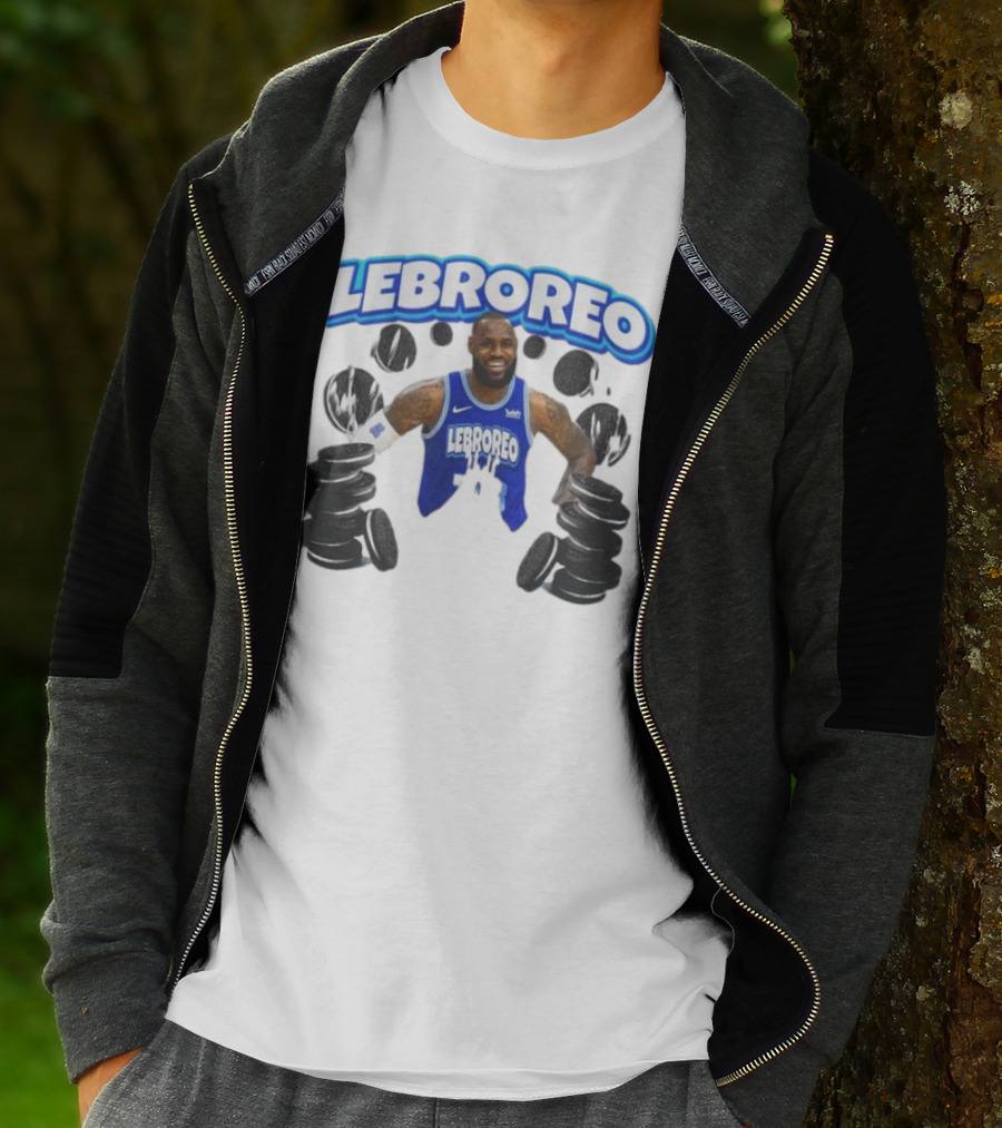 LeBrOreo LeBron James Blue Basketball Jersey Oreo Cookies T-Shirt