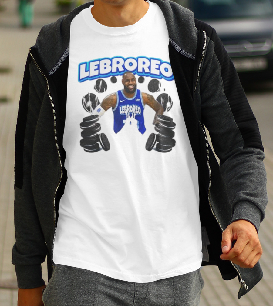 LeBrOreo LeBron James Blue Basketball Jersey Oreo Cookies T-Shirt