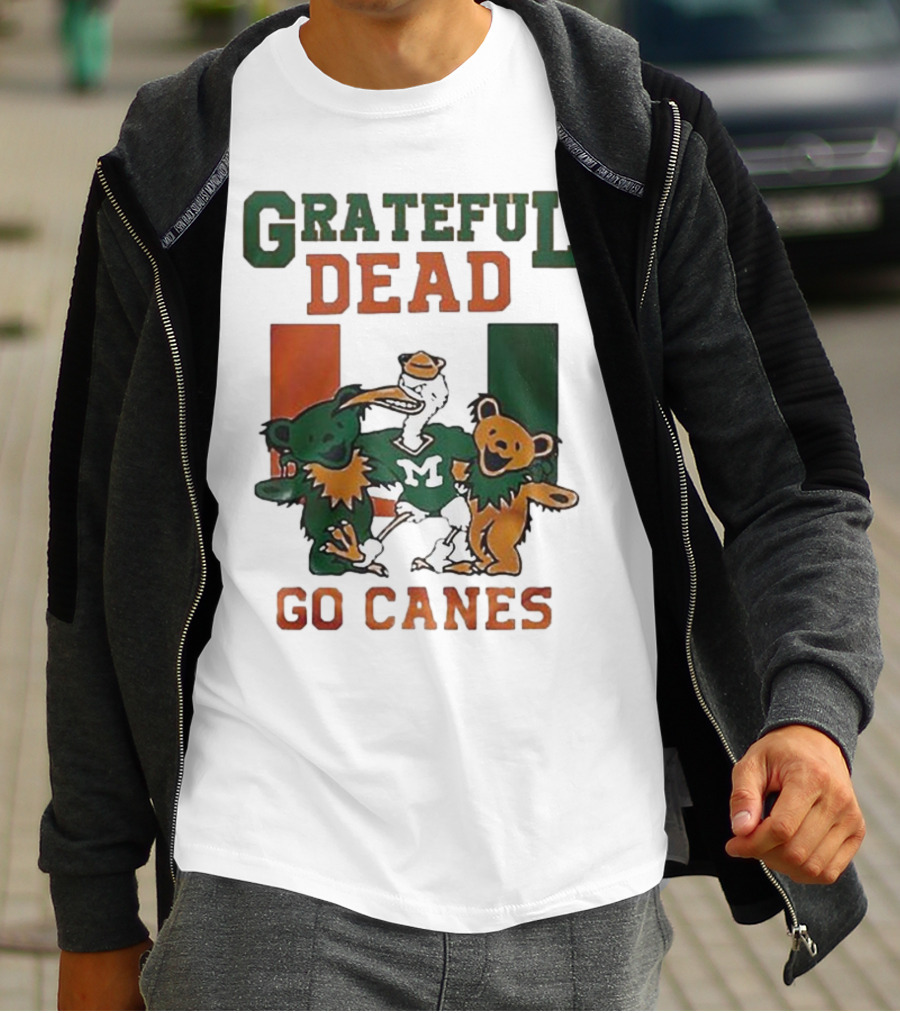 Grateful Dead Miami Hurricanes Go Canes Bears T-Shirt