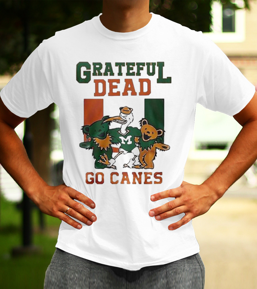 Grateful Dead Miami Hurricanes Go Canes Bears T-Shirt