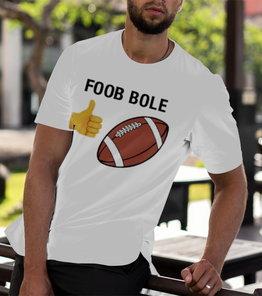 Foob Bole Football Thumb Up Emoji Brown Ball T-Shirt