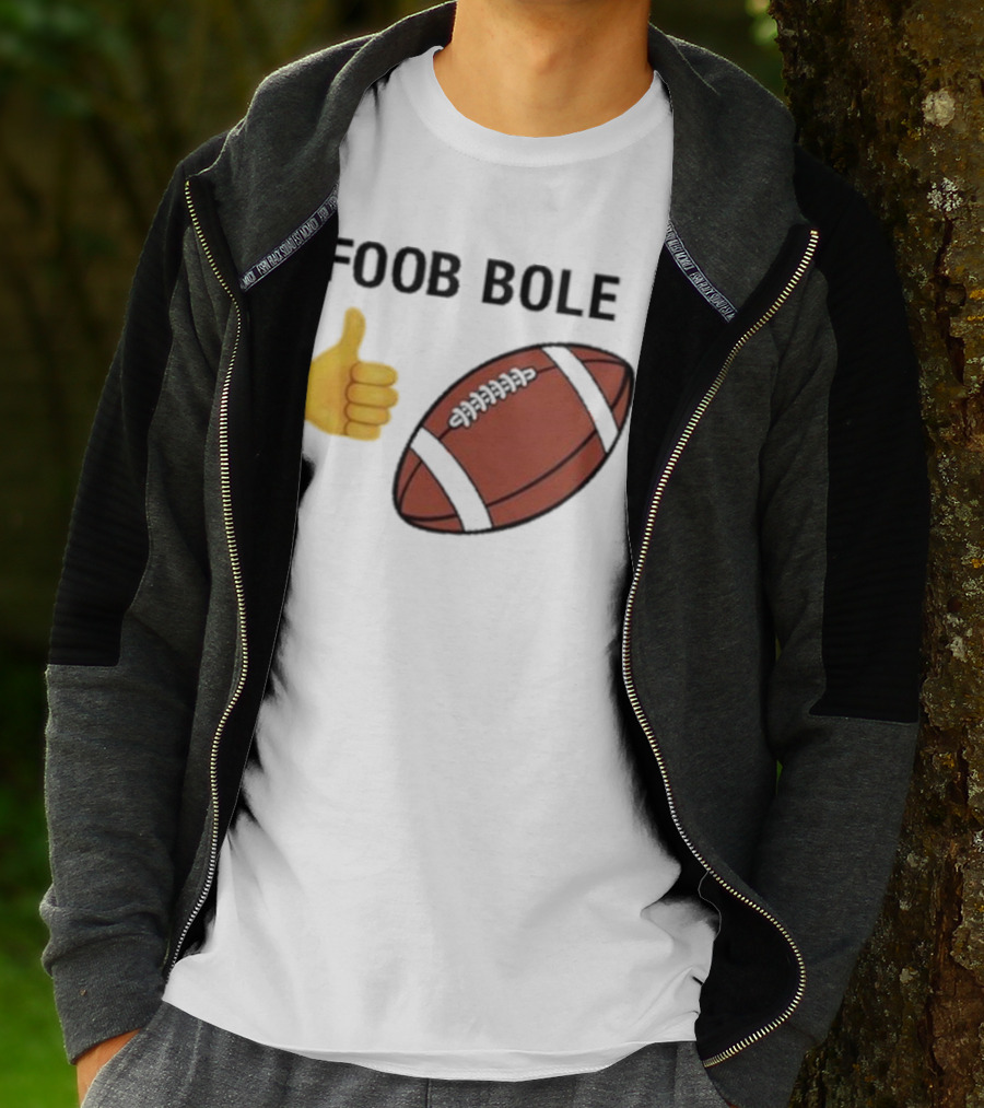 Foob Bole Football Thumb Up Emoji Brown Ball T-Shirt