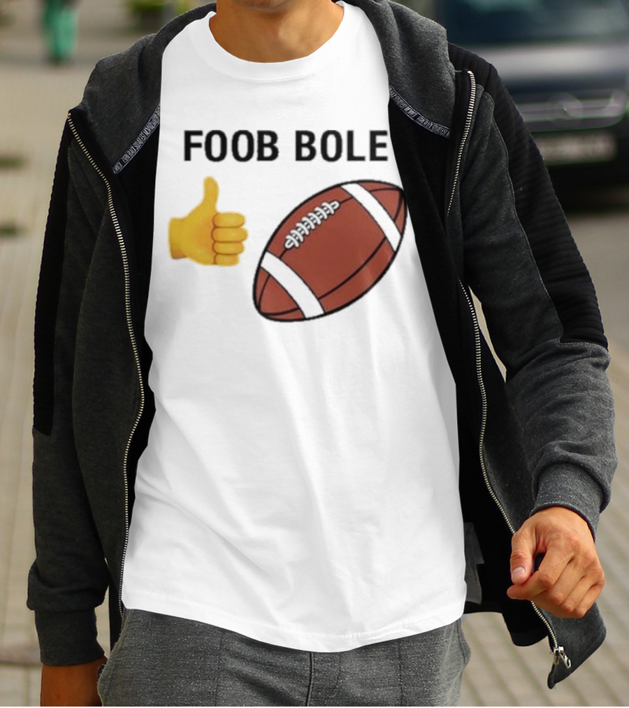 Foob Bole Football Thumb Up Emoji Brown Ball T-Shirt