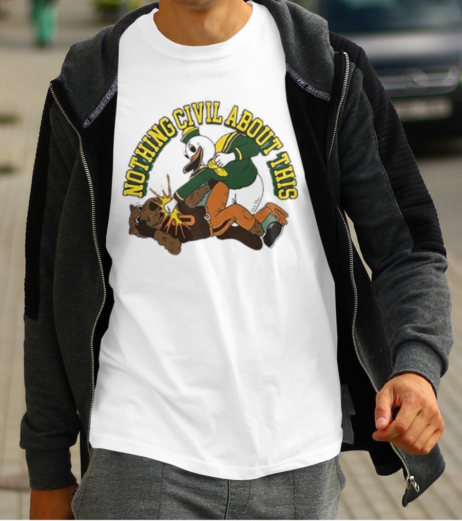 Nothing Civil About This Oregon Duck Knocks Out Oregon State Beavers T-Shirt