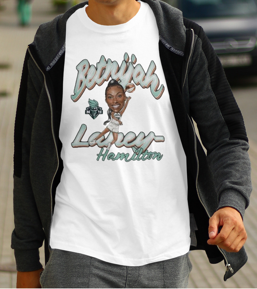 Betnijah Laney-Hamilton New York Liberty Basketball Caricature T-Shirt