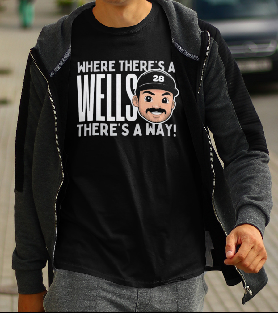 Where There’s A Wells There’s A Way Austin Wells New York Yankees 28 T-Shirt