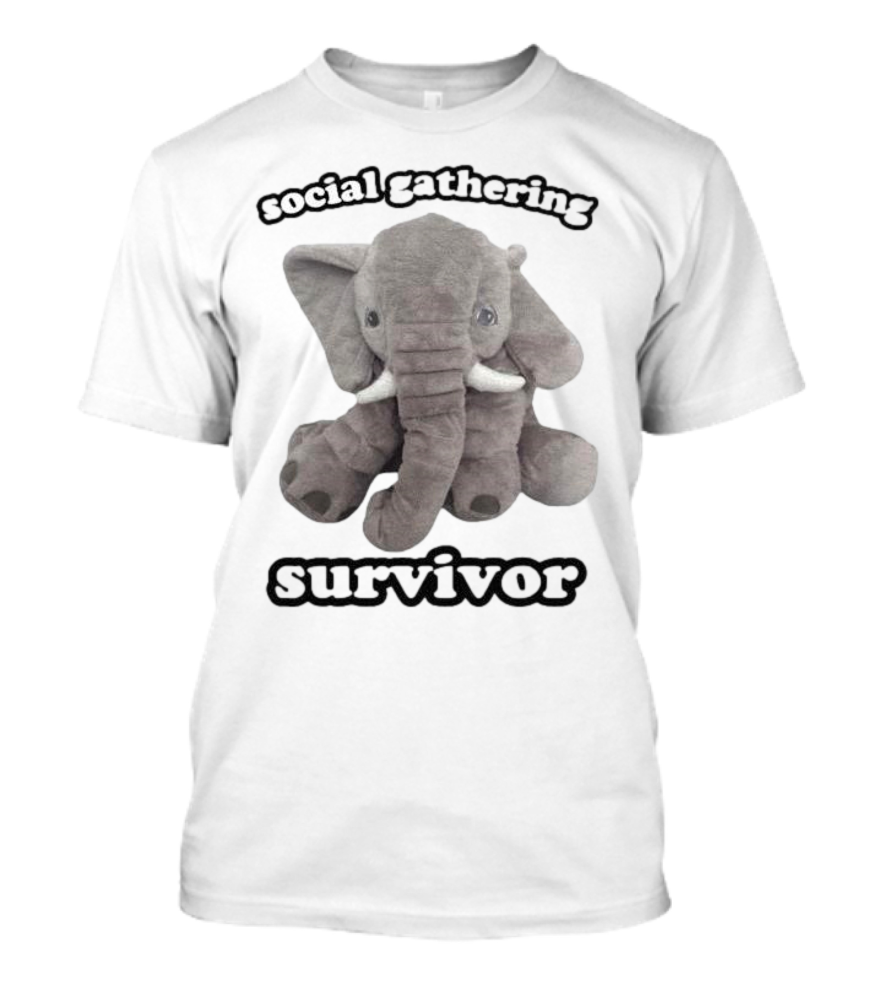 Social Gathering Survivor Elephant Plush T-Shirt
