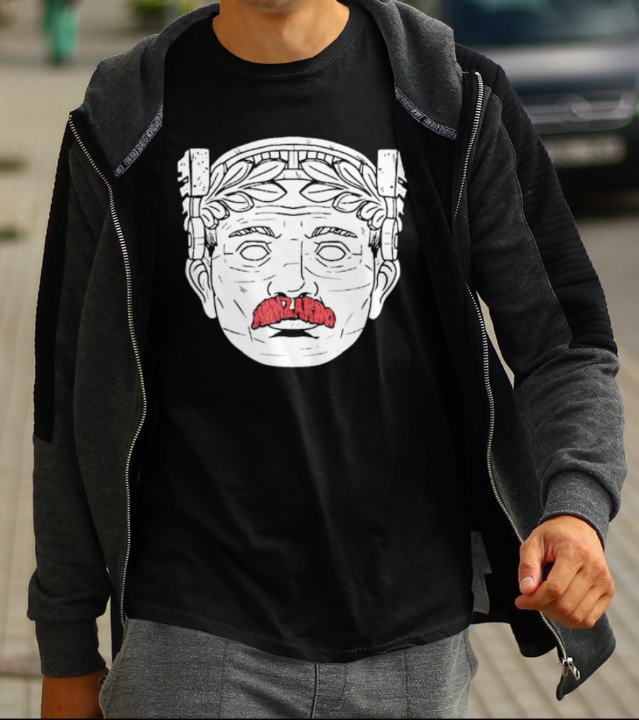 Guardian Maxilarino Mustache Roman Bust T-Shirt