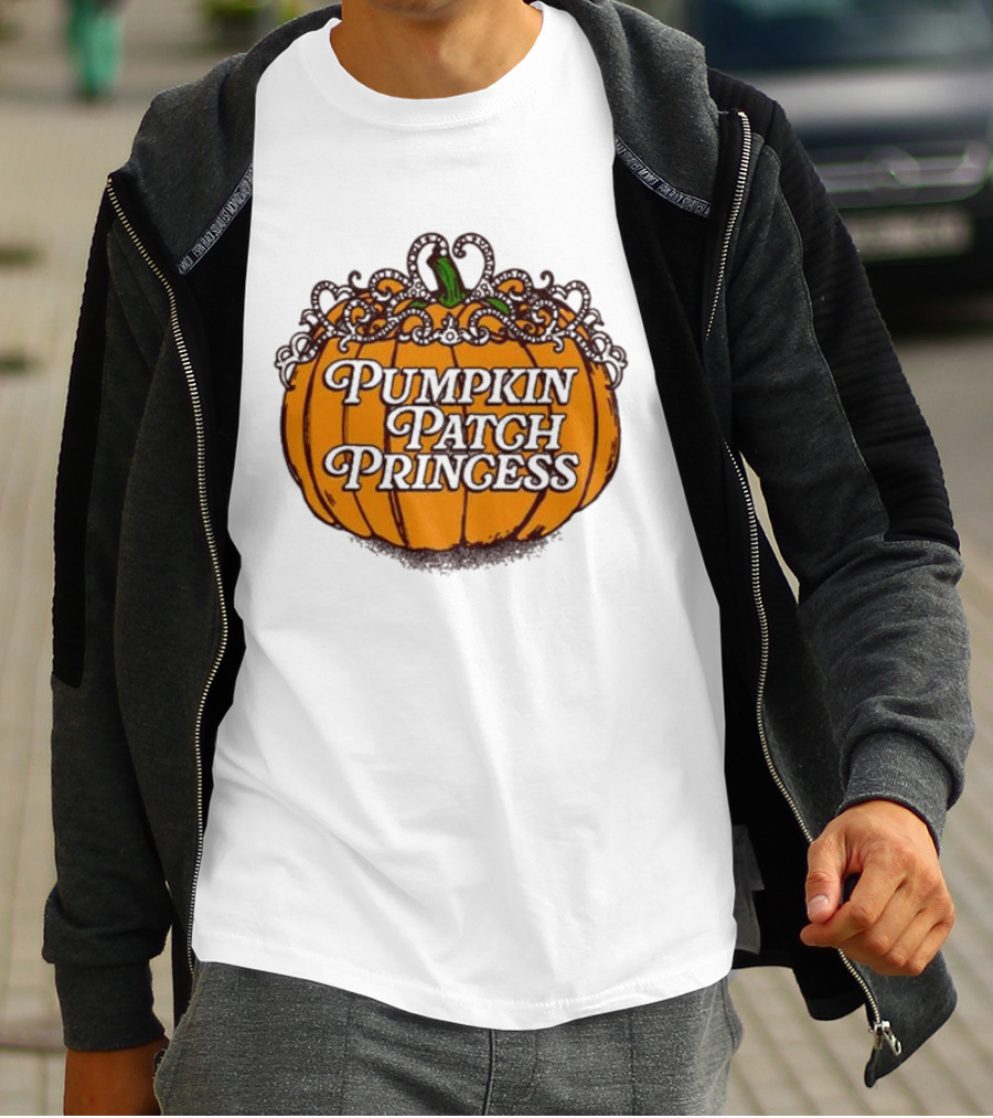 Pumpkin Patch Princess Orange Pumpkin With Vines T-Shirt