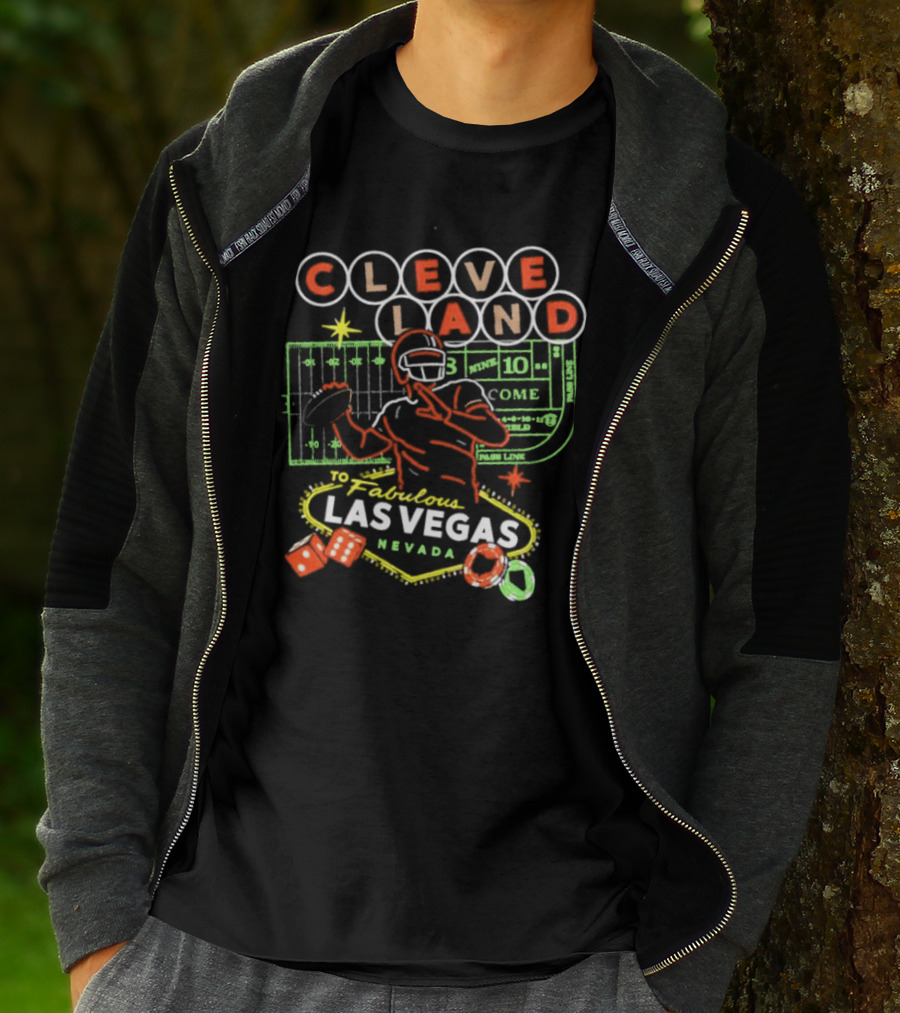 Cleveland Football Journey To Fabulous Las Vegas Nevada Takeover T-Shirt