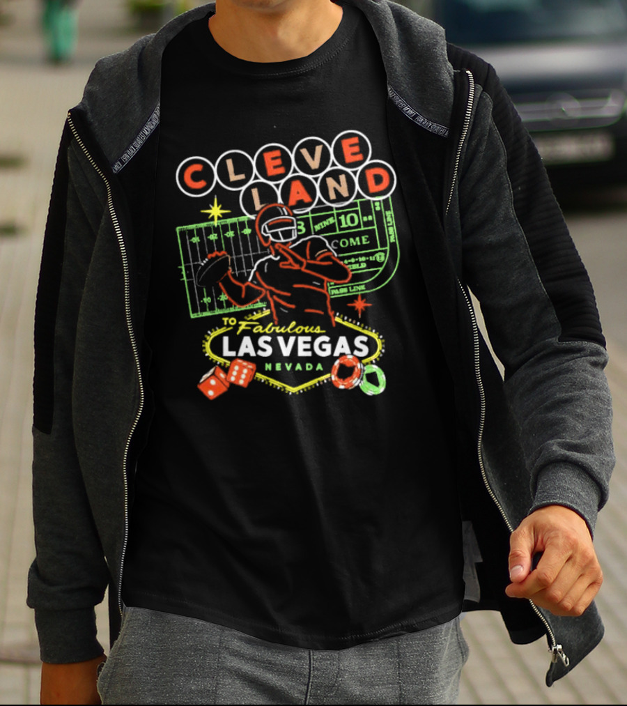 Cleveland Football Journey To Fabulous Las Vegas Nevada Takeover T-Shirt