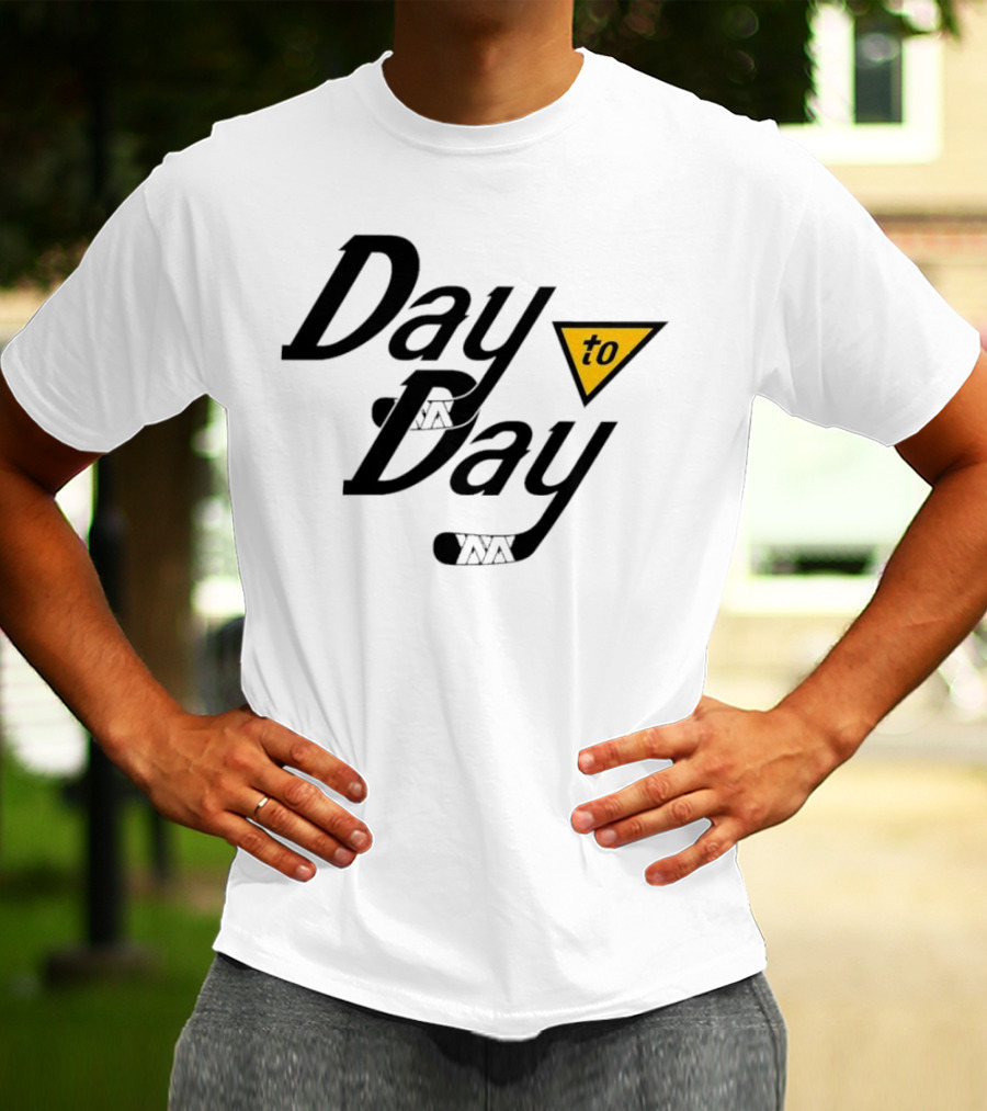 Day To Day Pittsburgh Penguins Hockey Stick Triangle T-Shirt
