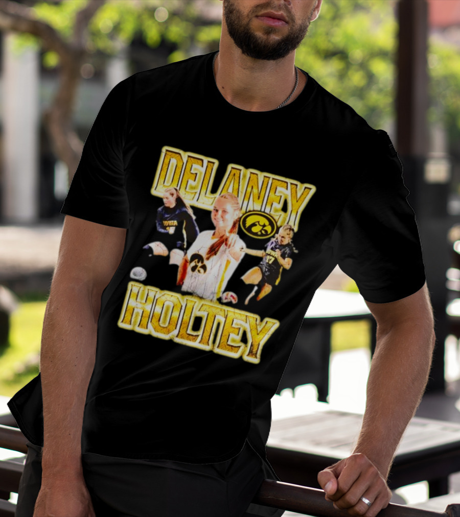Delaney Holtey Iowa Hawkeyes Soccer Retro Styling T-Shirt