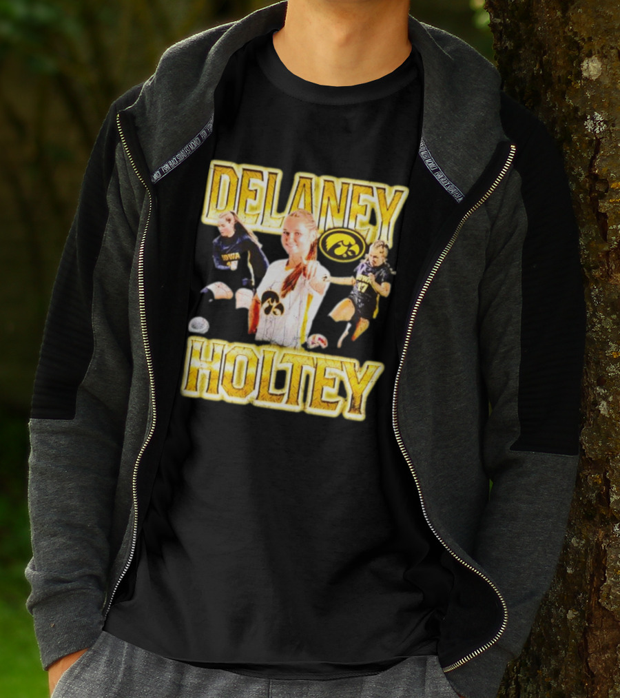 Delaney Holtey Iowa Hawkeyes Soccer Retro Styling T-Shirt