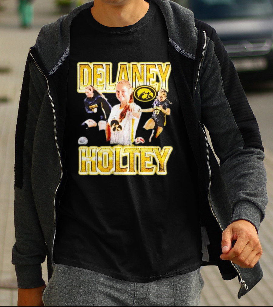 Delaney Holtey Iowa Hawkeyes Soccer Retro Styling T-Shirt