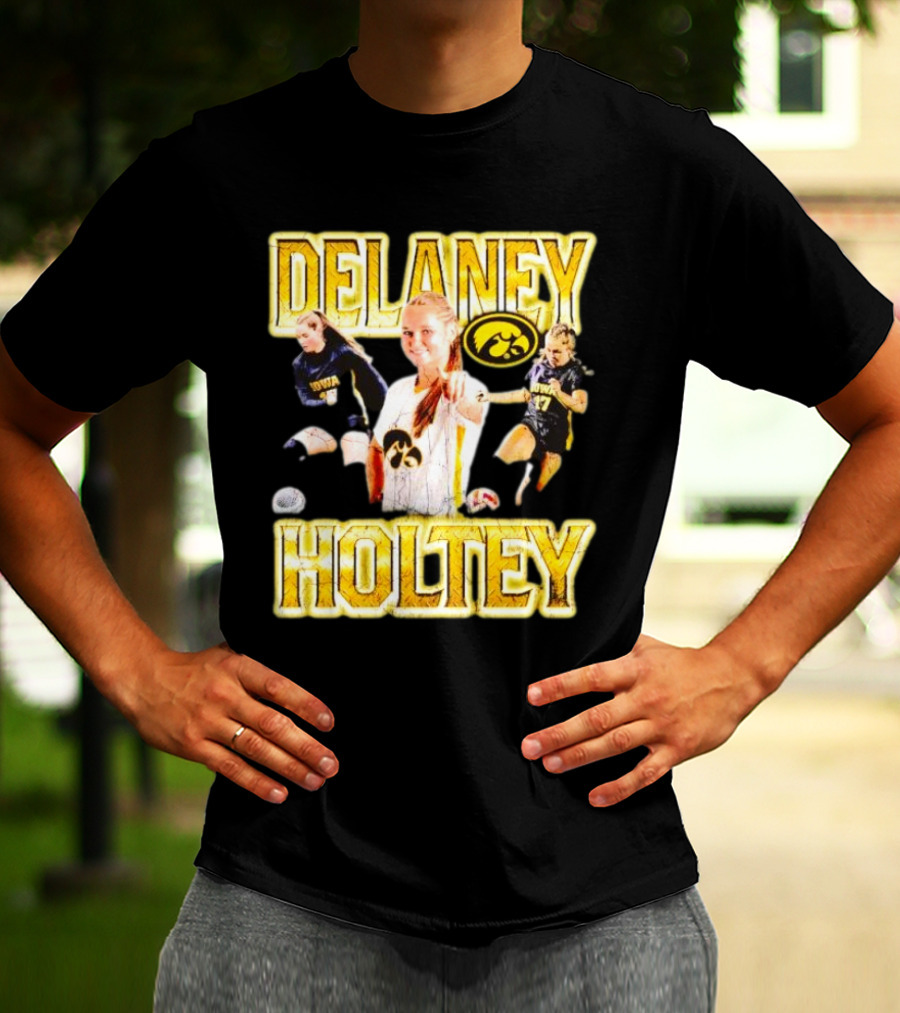 Delaney Holtey Iowa Hawkeyes Soccer Retro Styling T-Shirt