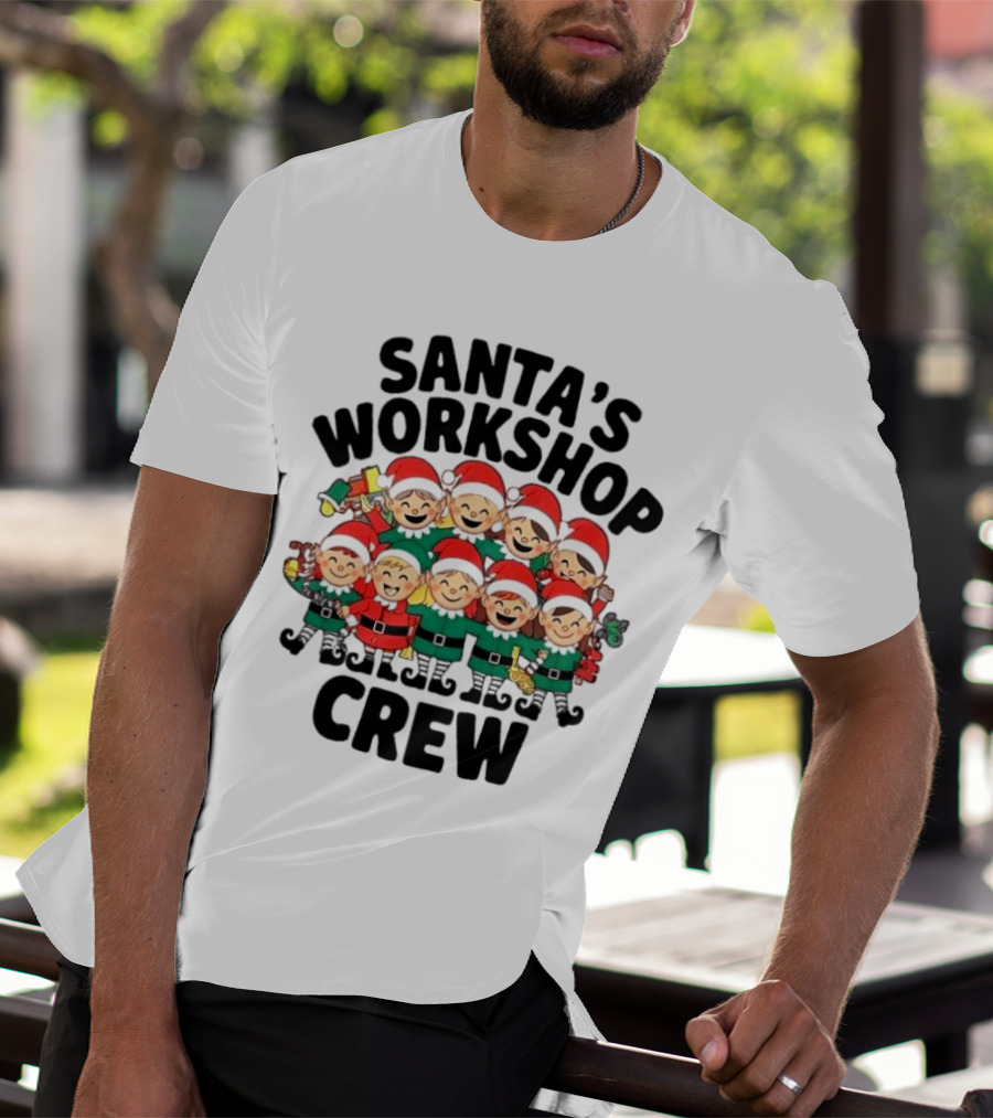 Santa’s Workshop Crew Christmas Elves T-Shirt