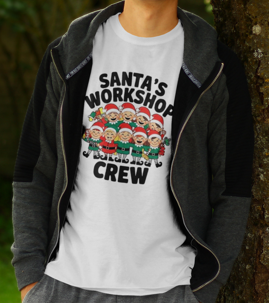 Santa’s Workshop Crew Christmas Elves T-Shirt