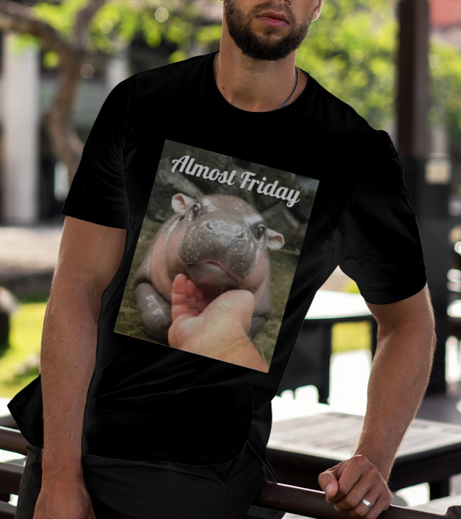 Almost Friday Cute Baby Hippo T-Shirt
