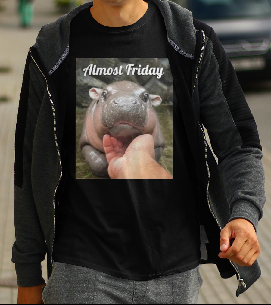 Almost Friday Cute Baby Hippo T-Shirt