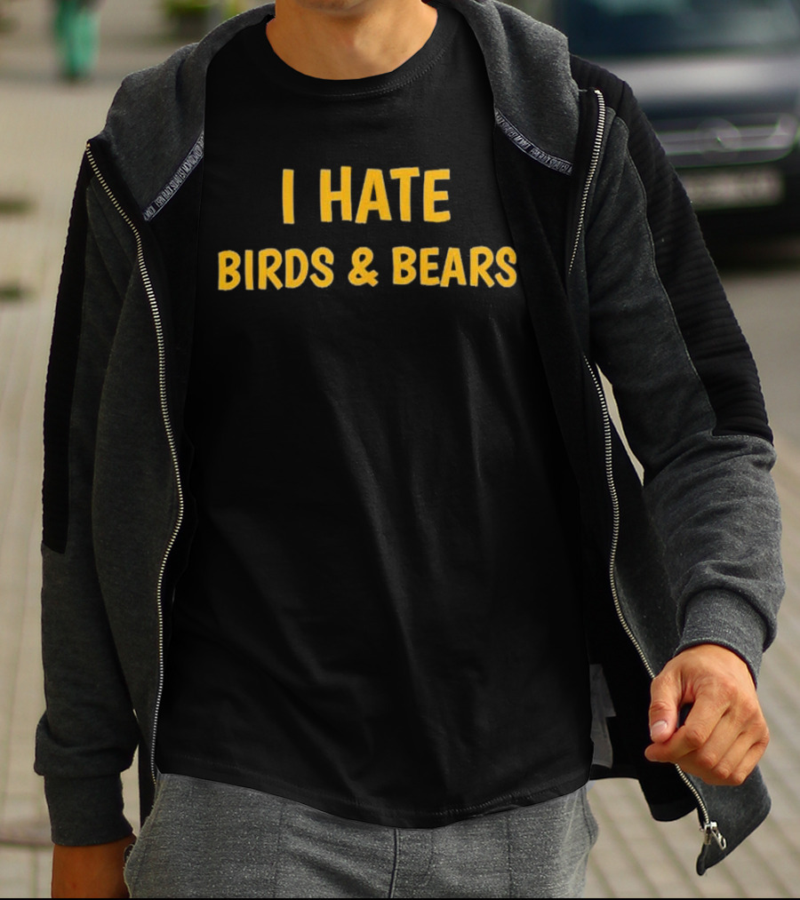 Milwaukee Brewers I Hate Birds And Bears Fan Rivalry T-Shirt